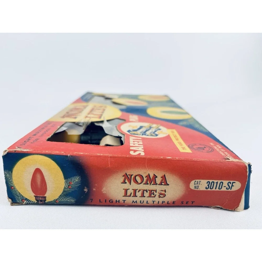 Vintage Noma Lites Christmas Lights C-7 Bulbs Lamps Clips Cat 3010-SF